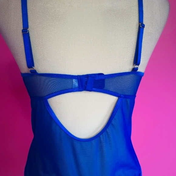 Royal Blue Sexy Lace Corset Bodice (Size XL) - Picture 6 of 9